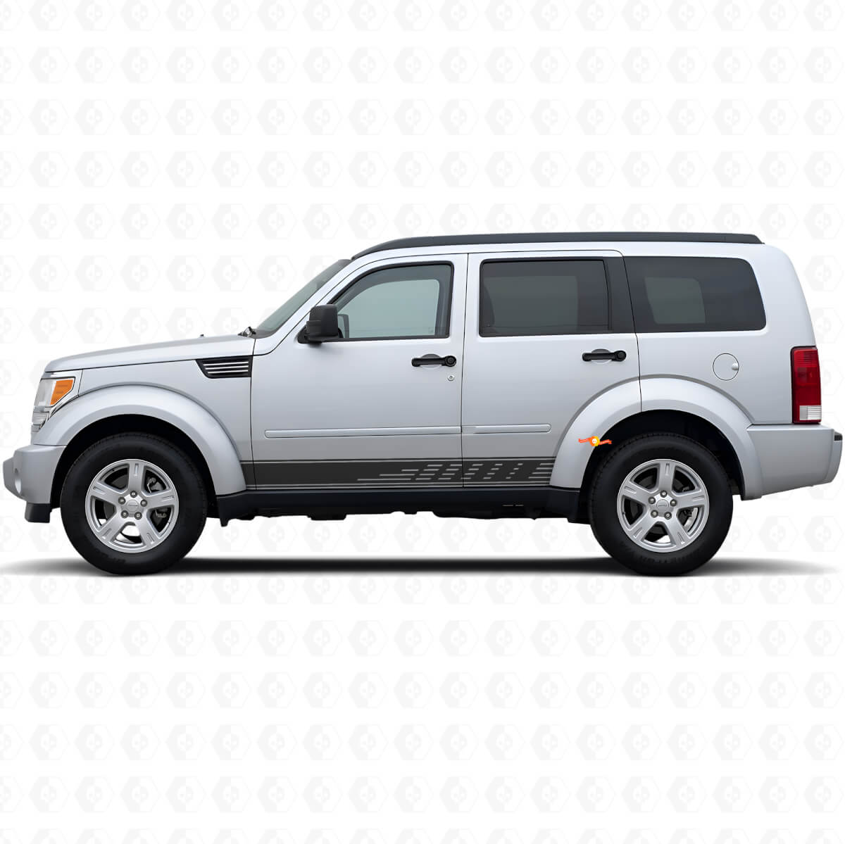 Autocollant Vinyle à Bandes Perforées pour Bas de Caisse pour Dodge Nitro 2007-2011