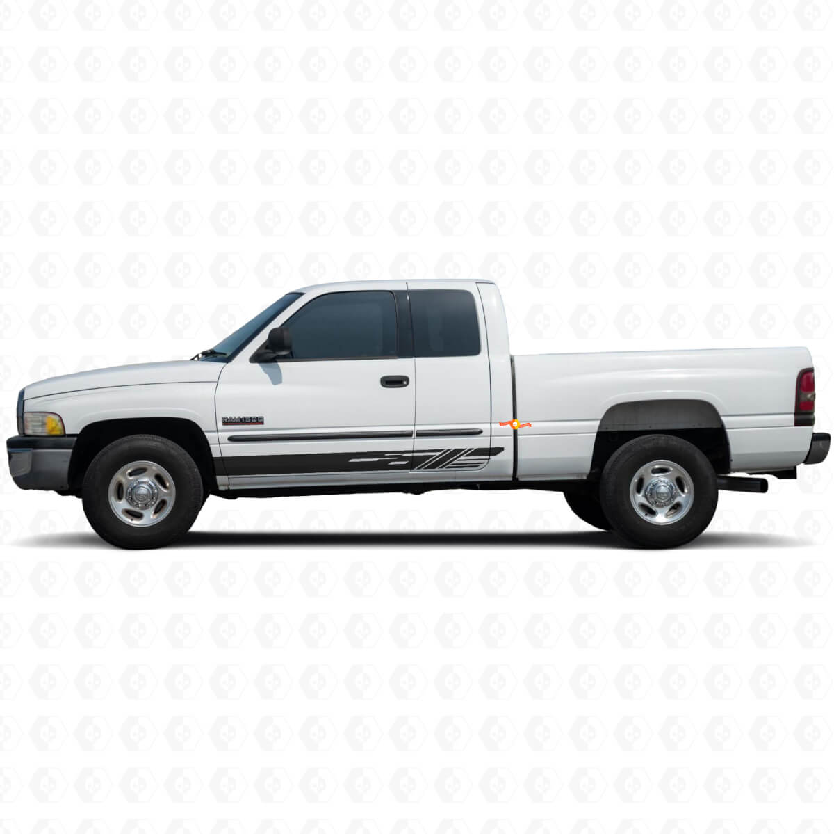 Autocollant Vinyle Décoré de Lignes pour Bas de Caisse Dodge Ram 1500 1994-2001