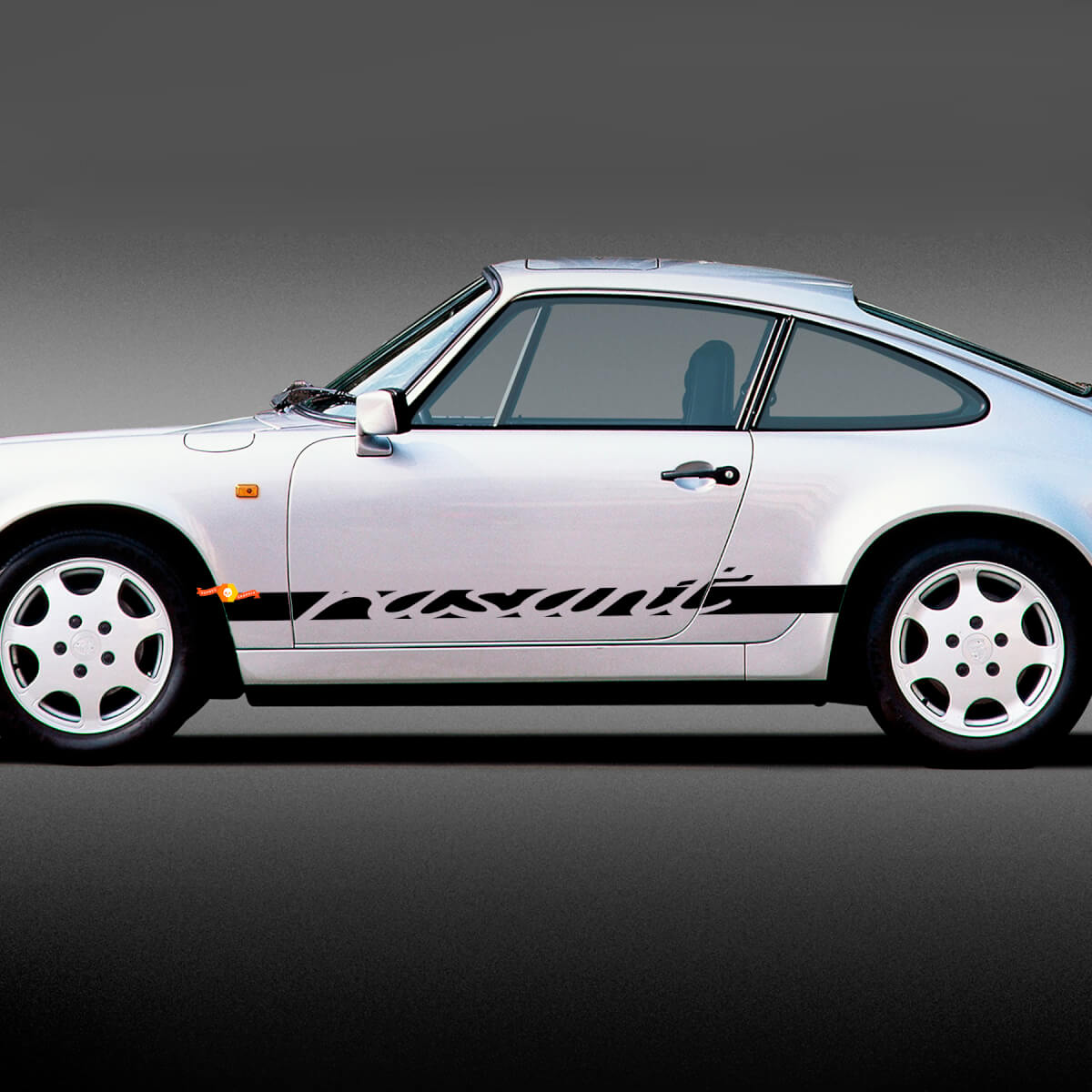 Autocollant vinyle bande latérale lettrage Rasant pour Porsche 911