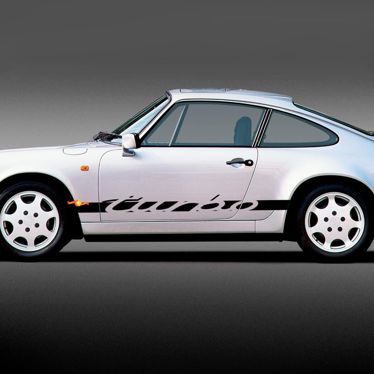 Autocollant en vinyle bande latérale lettrage Turbo pour Porsche 911
