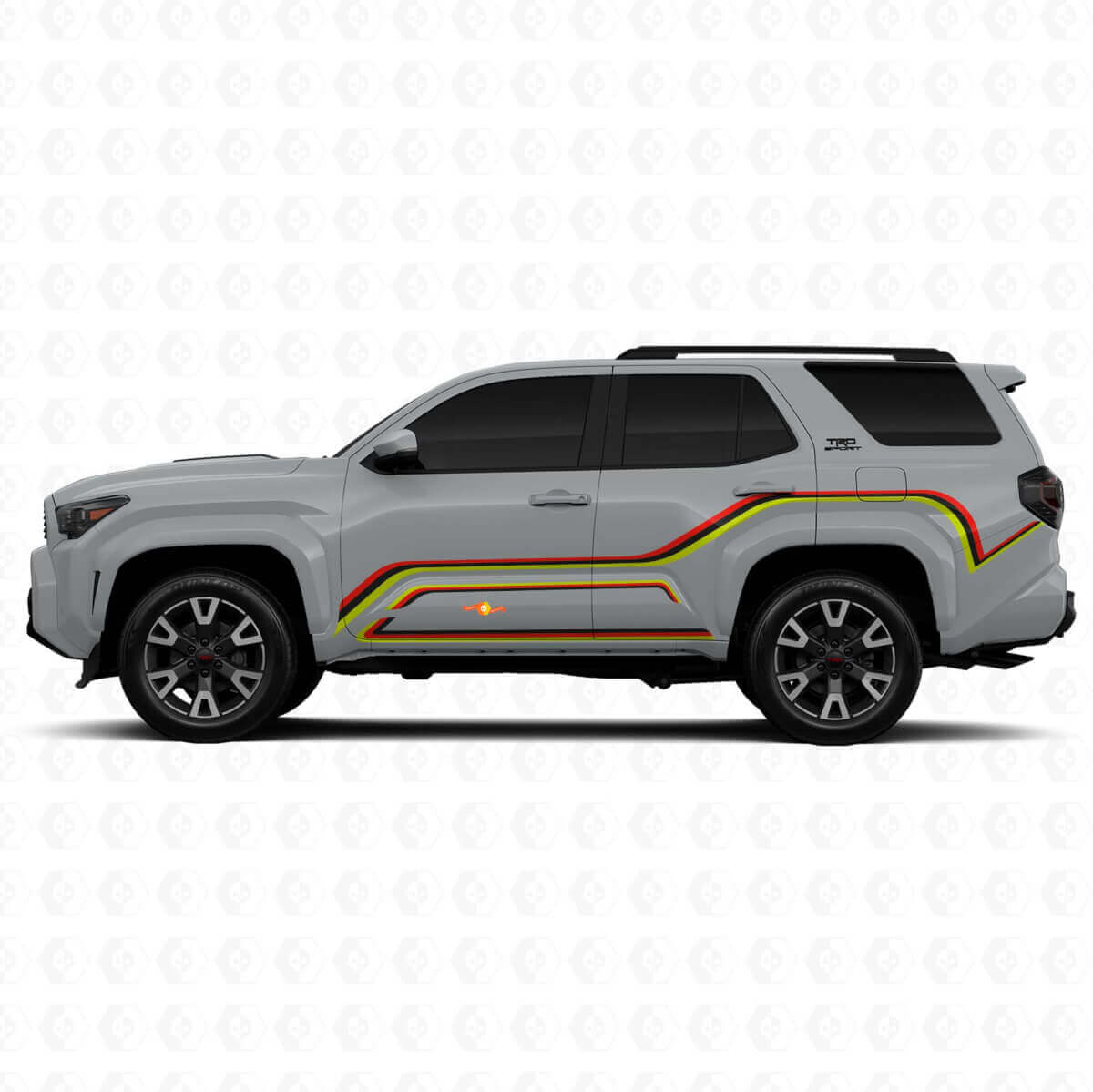 Stickers vinyle à lignes graphiques incurvées sur toute la face pour Toyota 4Runner