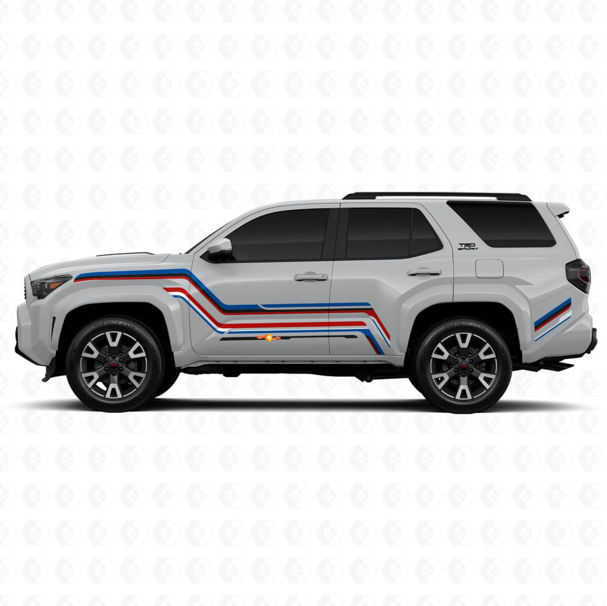 Autocollant Vinyle avec Bandes Latérales Graphiques Courbées Pour Toyota 4Runner