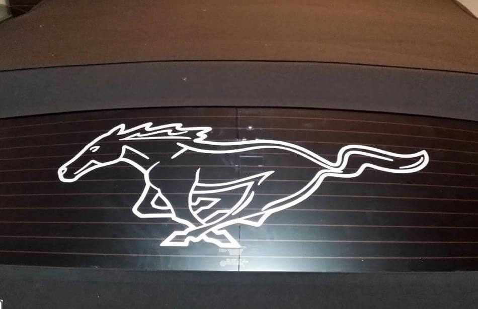 Décalque de contour de poney de fenêtre arrière de Musclecar Musclecarmodel Sticker
