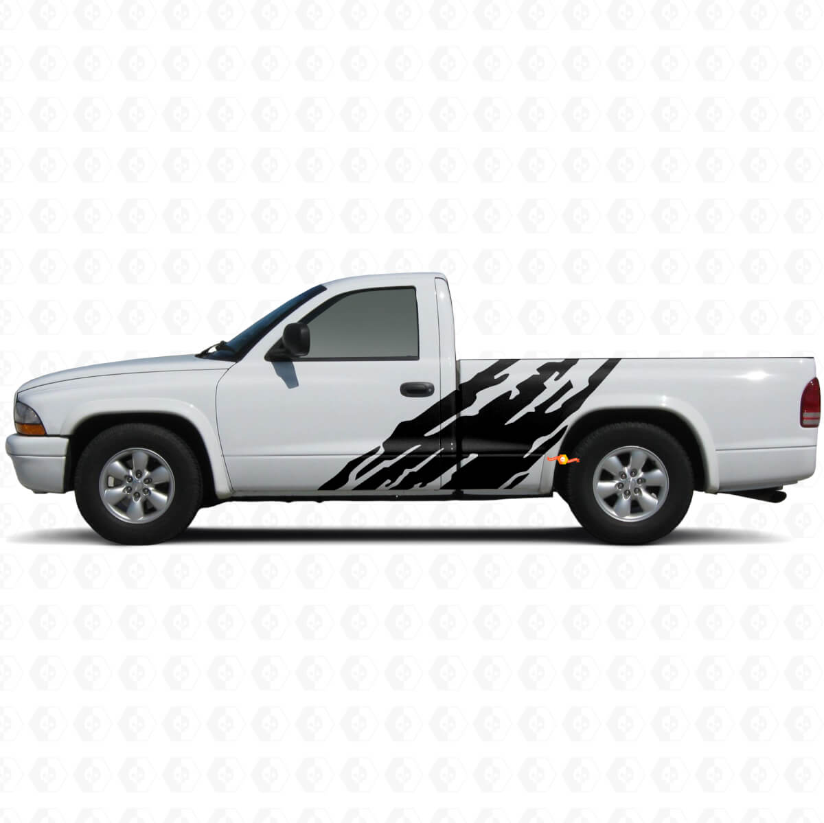 Autocollant en vinyle côté porte avec motif éclaboussures de boue pour Dodge Dakota 1997-2004