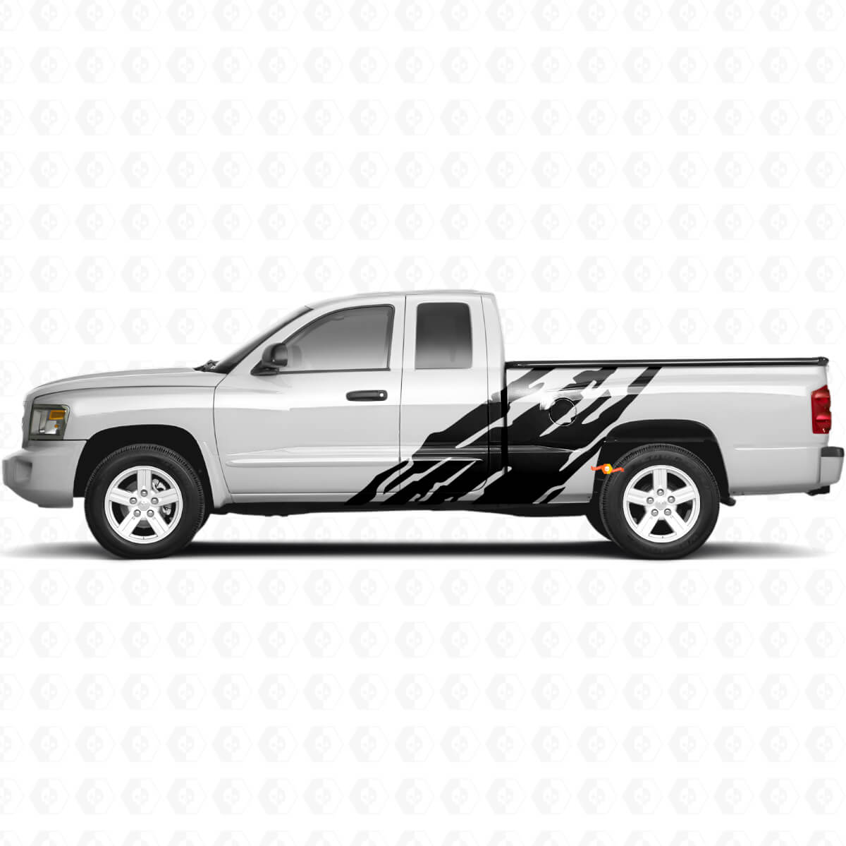 Autocollant en vinyle latéral motif éclaboussure de boue pour Dodge Dakota 2005-2011
