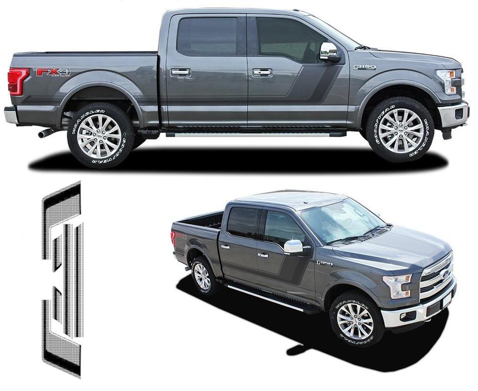 Quake Ford F-150 Hockey Tremor Style Autocollants Rayures Graphiques en vinyle
