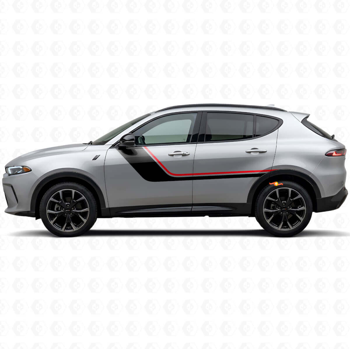 Autocollant Vinyle Bandes Jumelles pour Porte Dodge Hornet 2023+