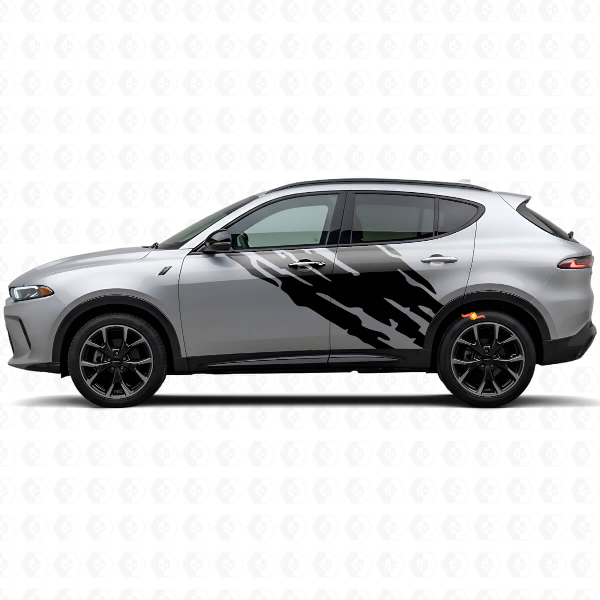 Autocollant vinyle graphique éclaboussures de boue latéral pour porte Dodge Hornet 2023+