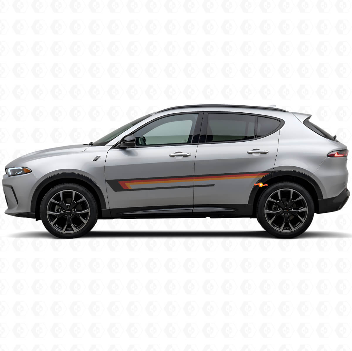 Autocollant vinyle latéral à triple bande pour porte Dodge Hornet 2023+
