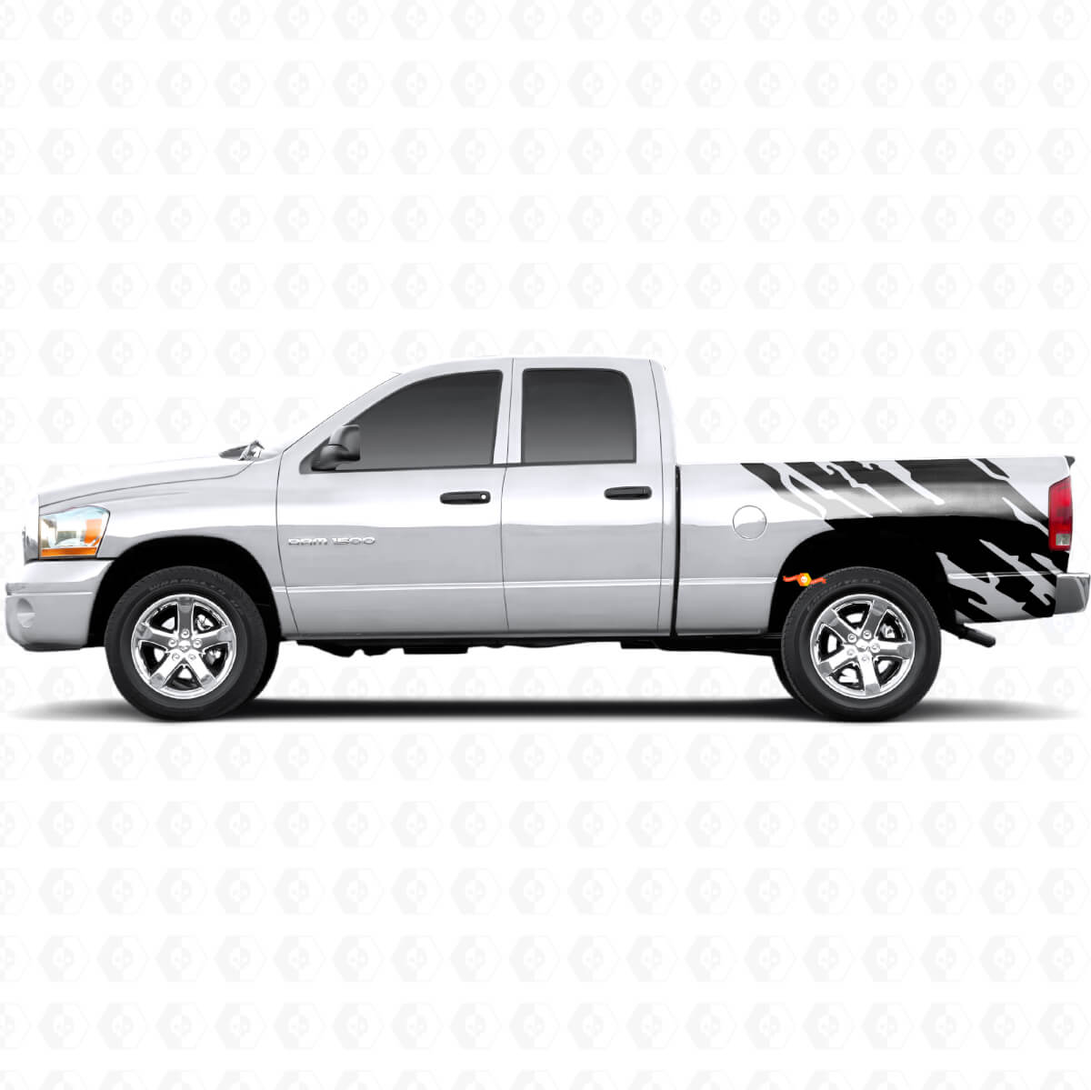 Autocollant en vinyle graphique éclaboussures de boue arrière latéral pour Dodge Ram 1500 2002-2008