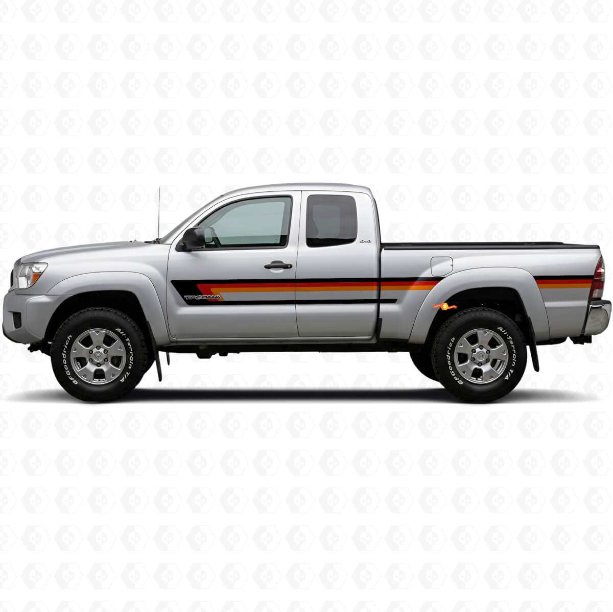 Autocollant Vinyle Latéral à Trois Bandes pour Porte Toyota Tacoma 2004-2015
