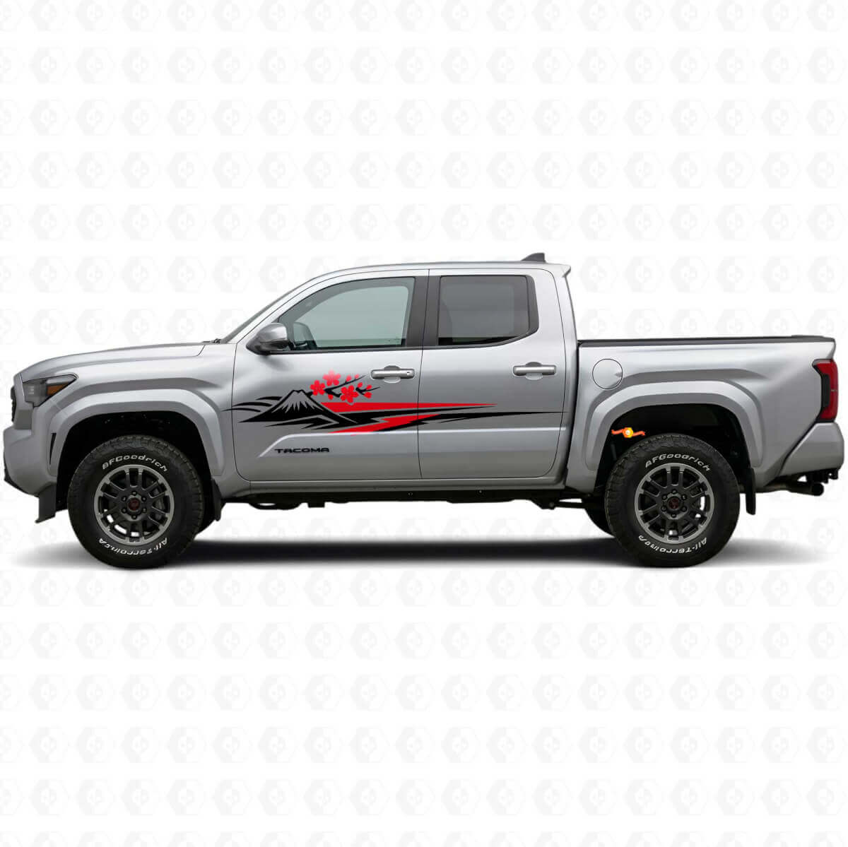 Kit d'autocollants vinyles latéraux avec motif Sakura japonais pour Toyota Tacoma 2023+
