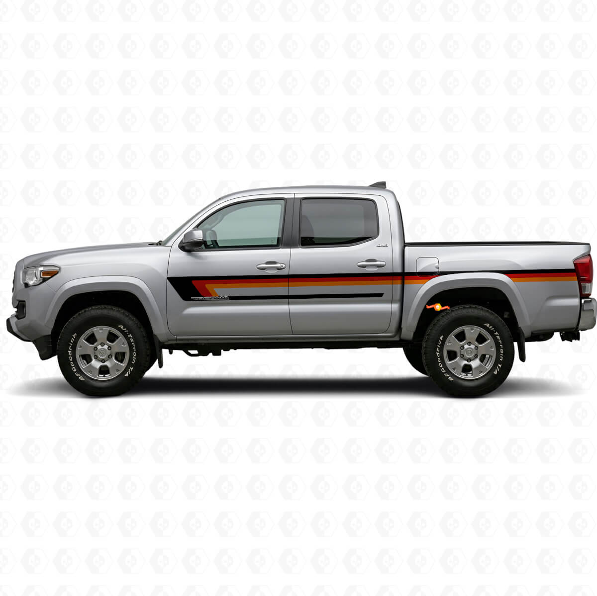 Autocollant Vinyle à Trois Bandes pour Porte de Toyota Tacoma 2015-2023