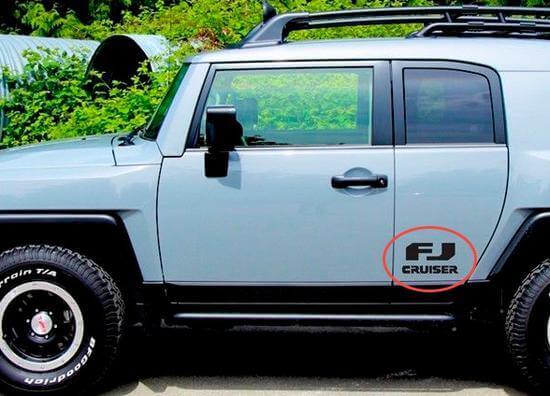 Kit d'autocollants vinyle logo FJ Cruiser pour porte latérale Toyota FJ Cruiser