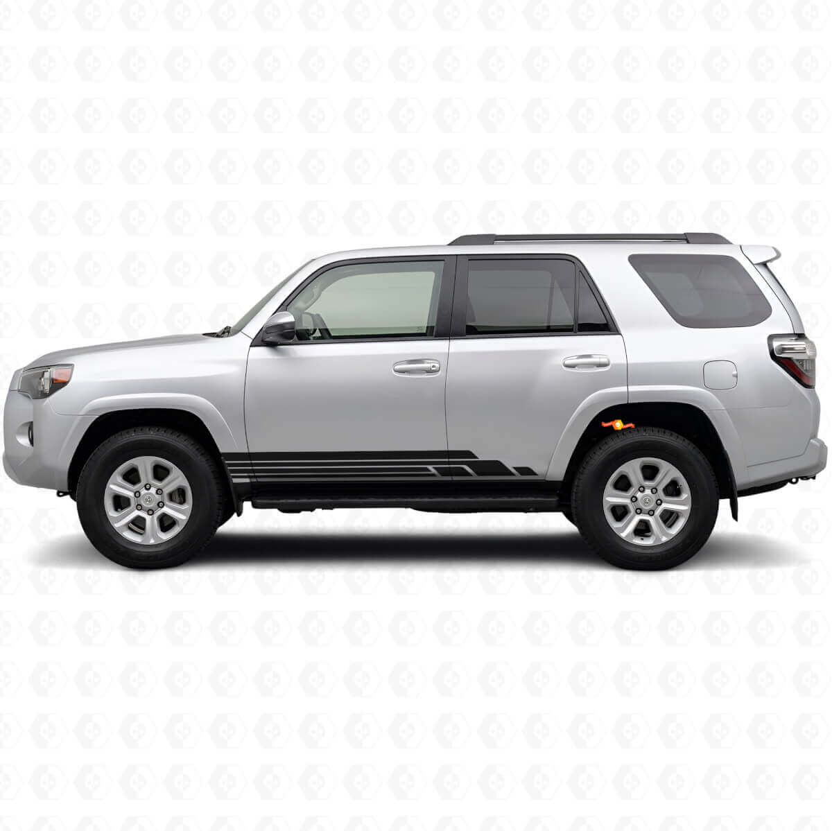 Kit d'autocollants en vinyle pour bas de caisse à bandes courbes pour Toyota 4Runner 2009-2024