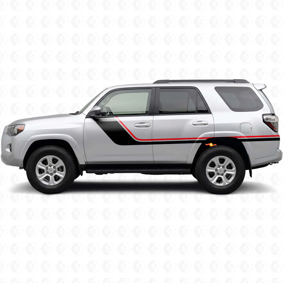 Kit de décalcomanies latérales à bandes jumelles pour Toyota 4Runner 2009-2024