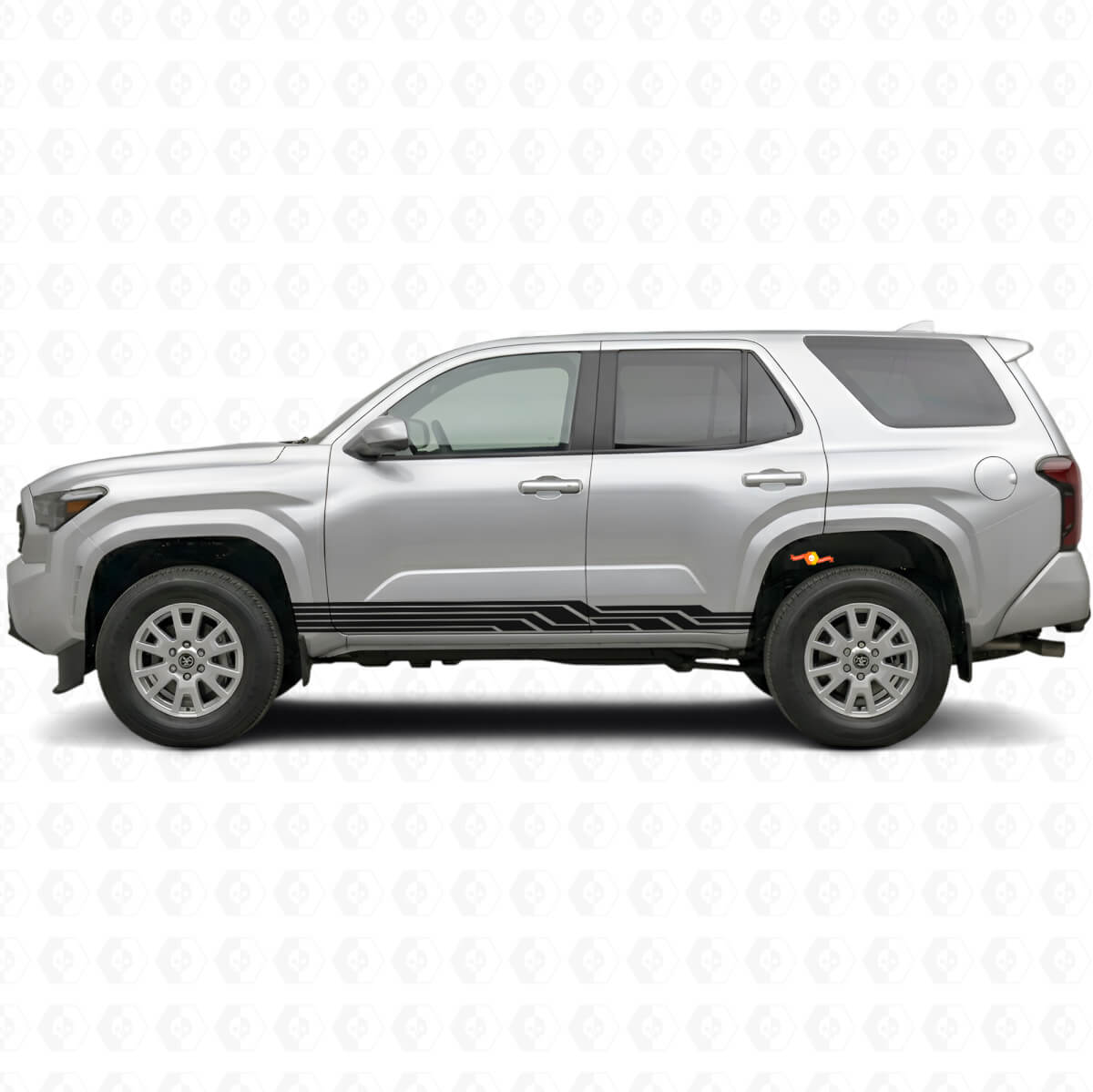 Autocollant en vinyle pour bas de caisse à rayures entrelacées pour Toyota 4Runner 2024+