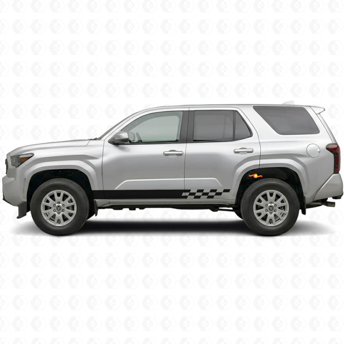 Autocollant en vinyle avec rayures à damier pour bas de caisse Toyota 4Runner 2024+
