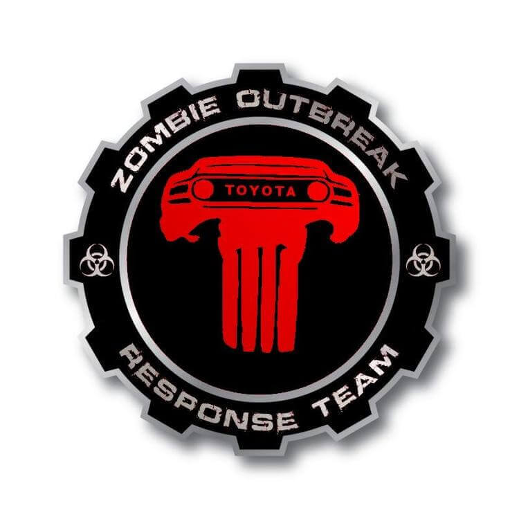 Autocollants Vinyle Latéraux Équipe de Réponse à une Épidémie de Zombies pour Toyota FJ Cruiser