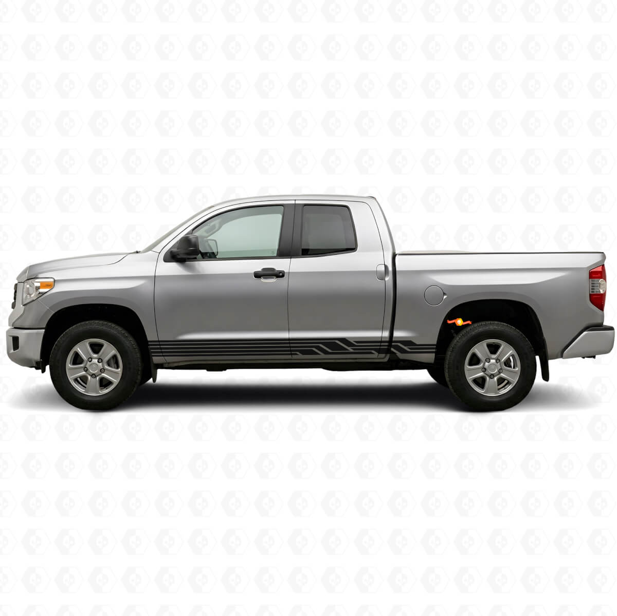 Autocollant en vinyle pour bas de caisse à rayures entrelacées pour Toyota Tundra 2007-2021