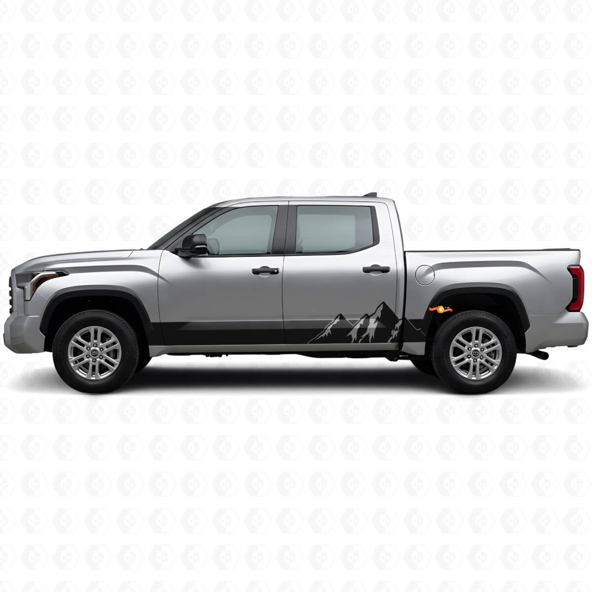 Décalcomanie en vinyle à larges bandes montagneuses pour bas de caisse Toyota Tundra 2022+