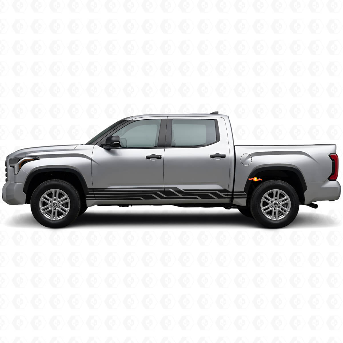 Autocollant en vinyle avec bandes entrelacées pour bas de caisse Toyota Tundra 2022+
