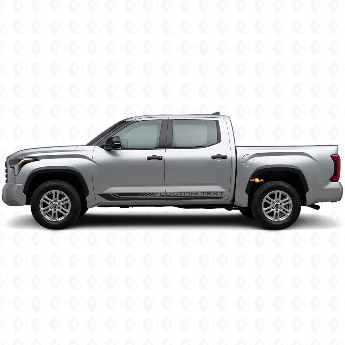 Autocollant Vinyle à Rayures Courbées à Carreaux pour Bas de Porte Toyota Tundra 2022+