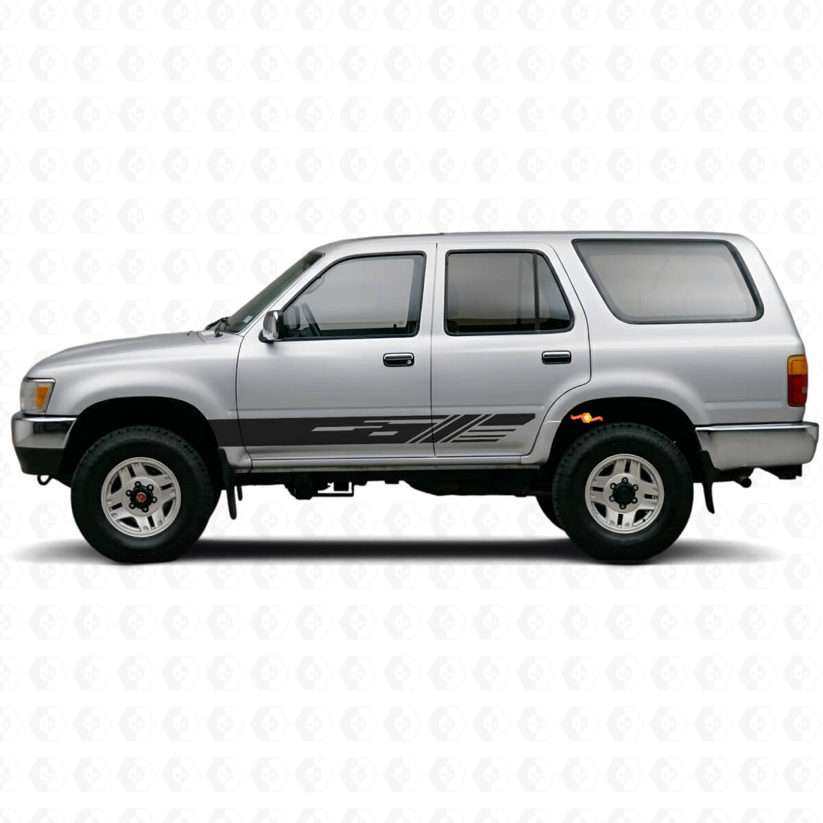 Autocollant Vinyle Décoratif de Bas de Caisson avec Bandes pour Toyota 4Runner 1989-1995