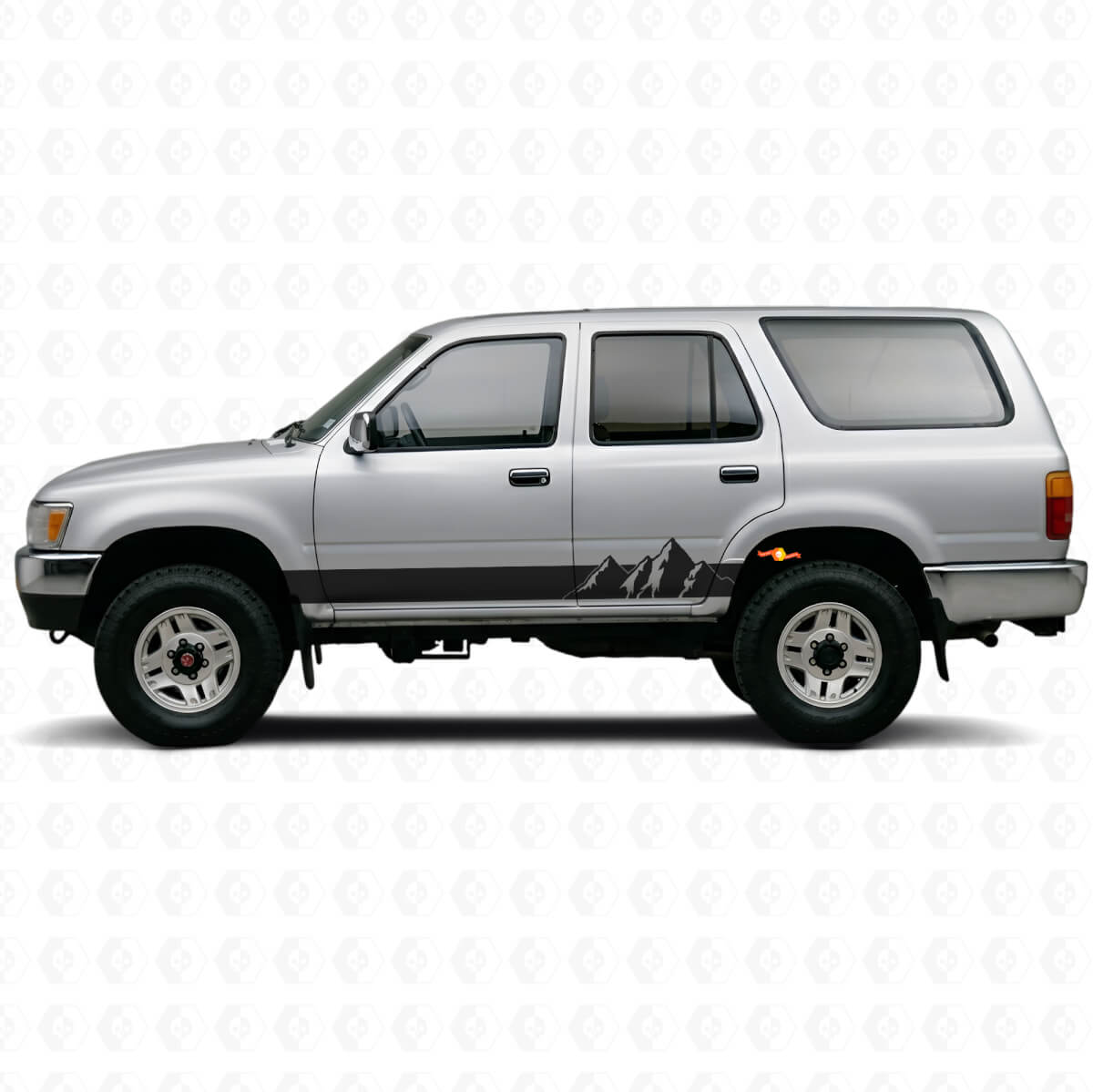 Autocollant en vinyle pour bas de caisse à larges bandes montagnes pour Toyota 4Runner 1989-1995