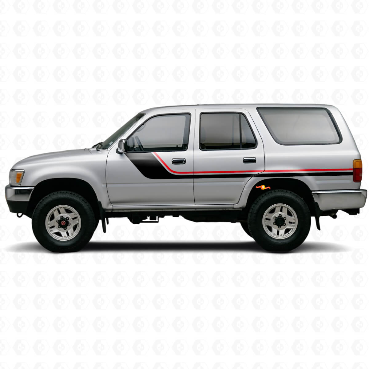 Kit de décalcomanies latérales à bandes doubles pour Toyota 4Runner 1989-1995