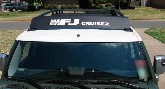 Autocollant déflecteur de vent de galerie de toit FJ Cruiser pour Toyota FJ Cruiser