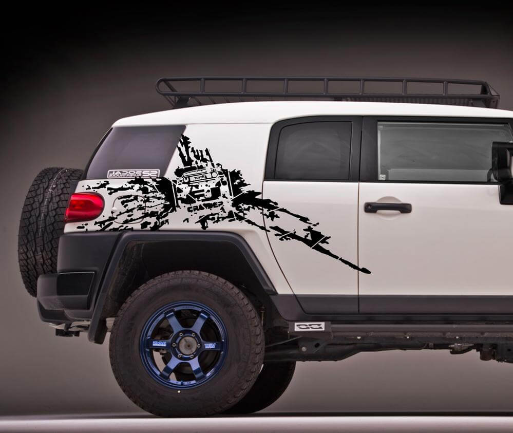 Kit d'autocollants vinyle anti-boue latéraux arrière pour Toyota FJ Cruiser