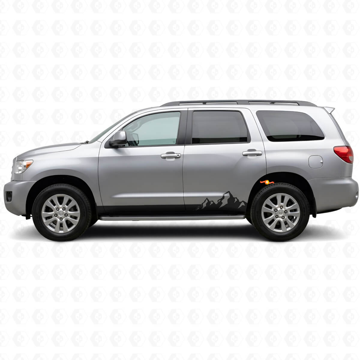 Autocollant en vinyle à fines rayures montagnes pour bas de caisse Toyota Sequoia 2007-2022