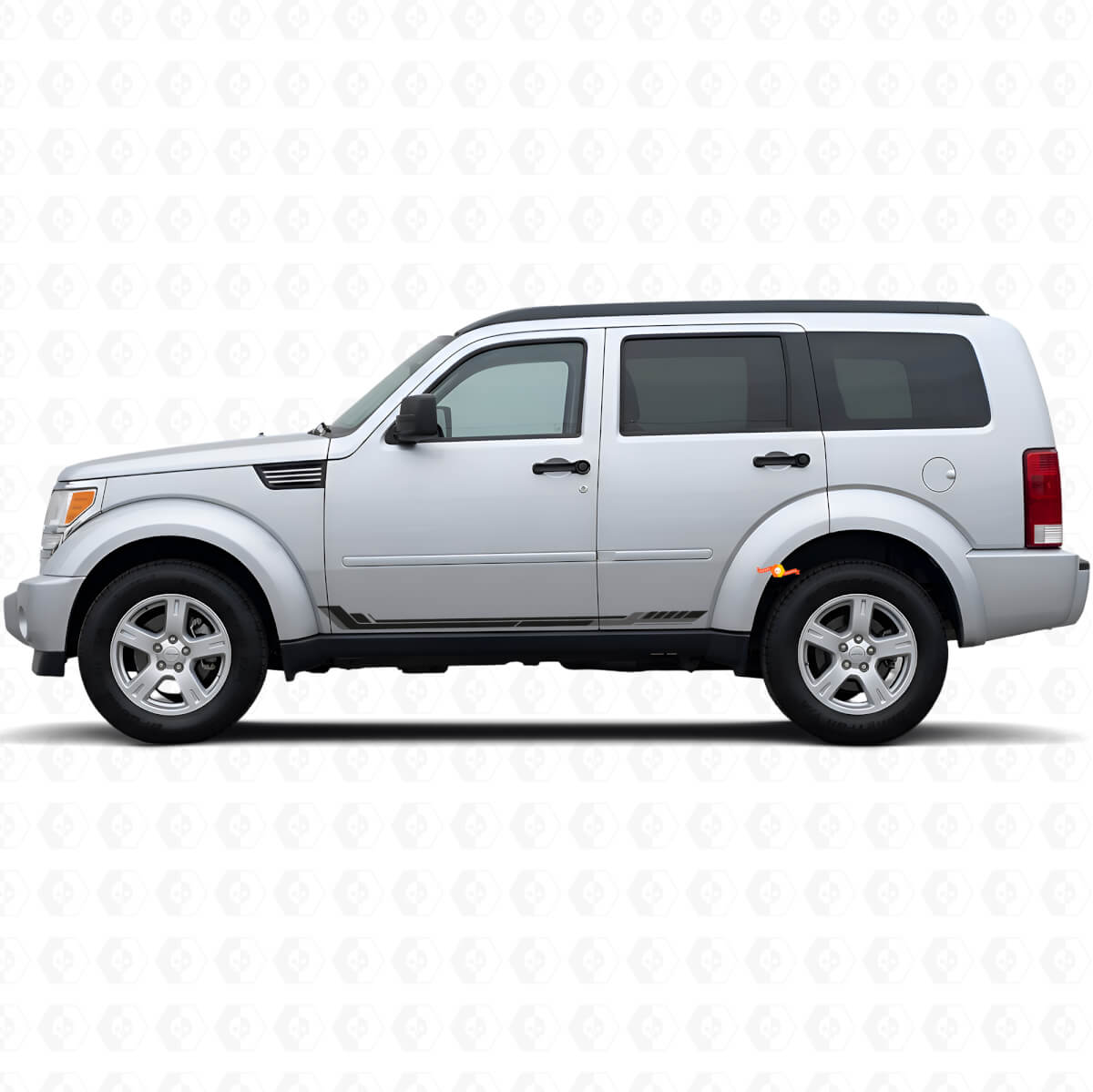 Autocollant en vinyle bandes latérales style racing pour Dodge Nitro 2007-2011