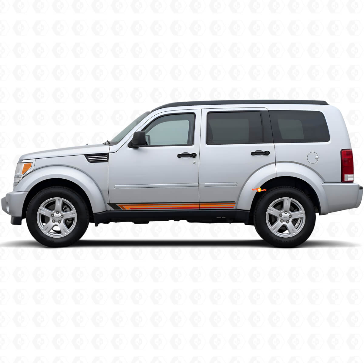 Décalcomanie latérale vintage à rayures droites pour Dodge Nitro 2007-2011