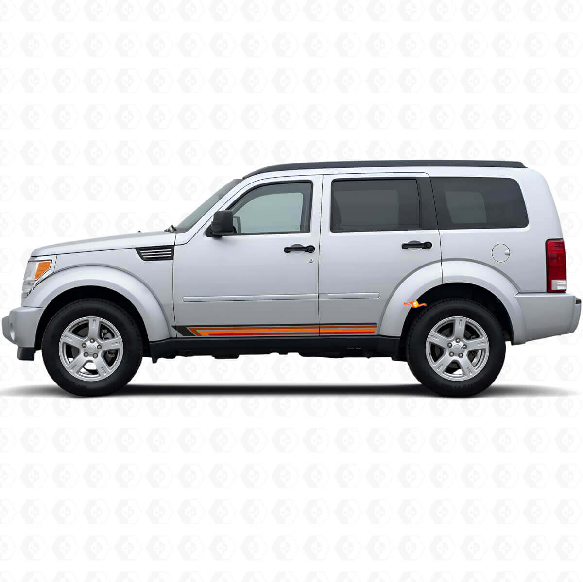 Décalcomanie latérale vintage à rayures droites pour Dodge Nitro 2007-2011