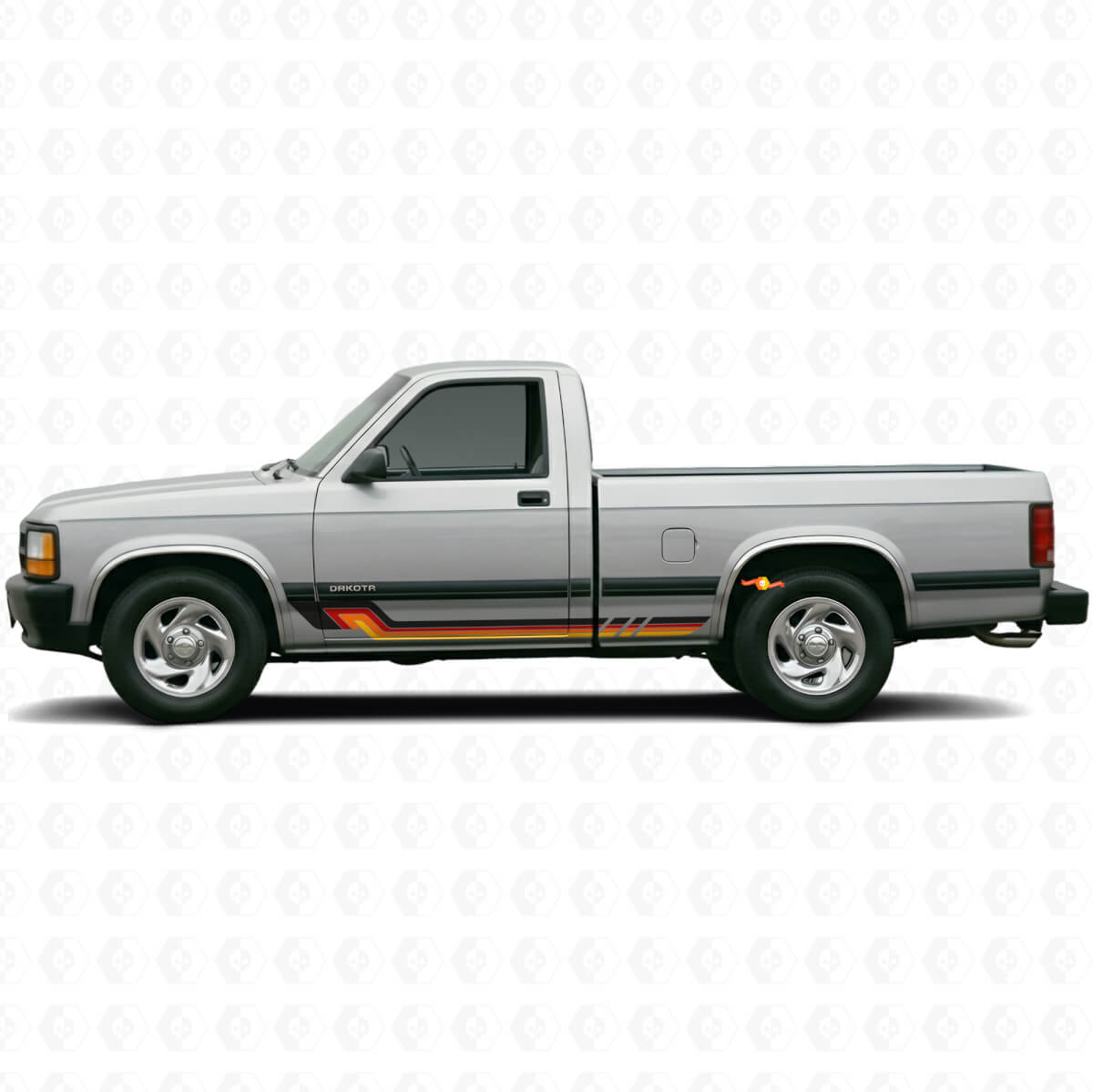 Autocollant en vinyle bande latérale style vintage pour Dodge Dakota 1987-1996