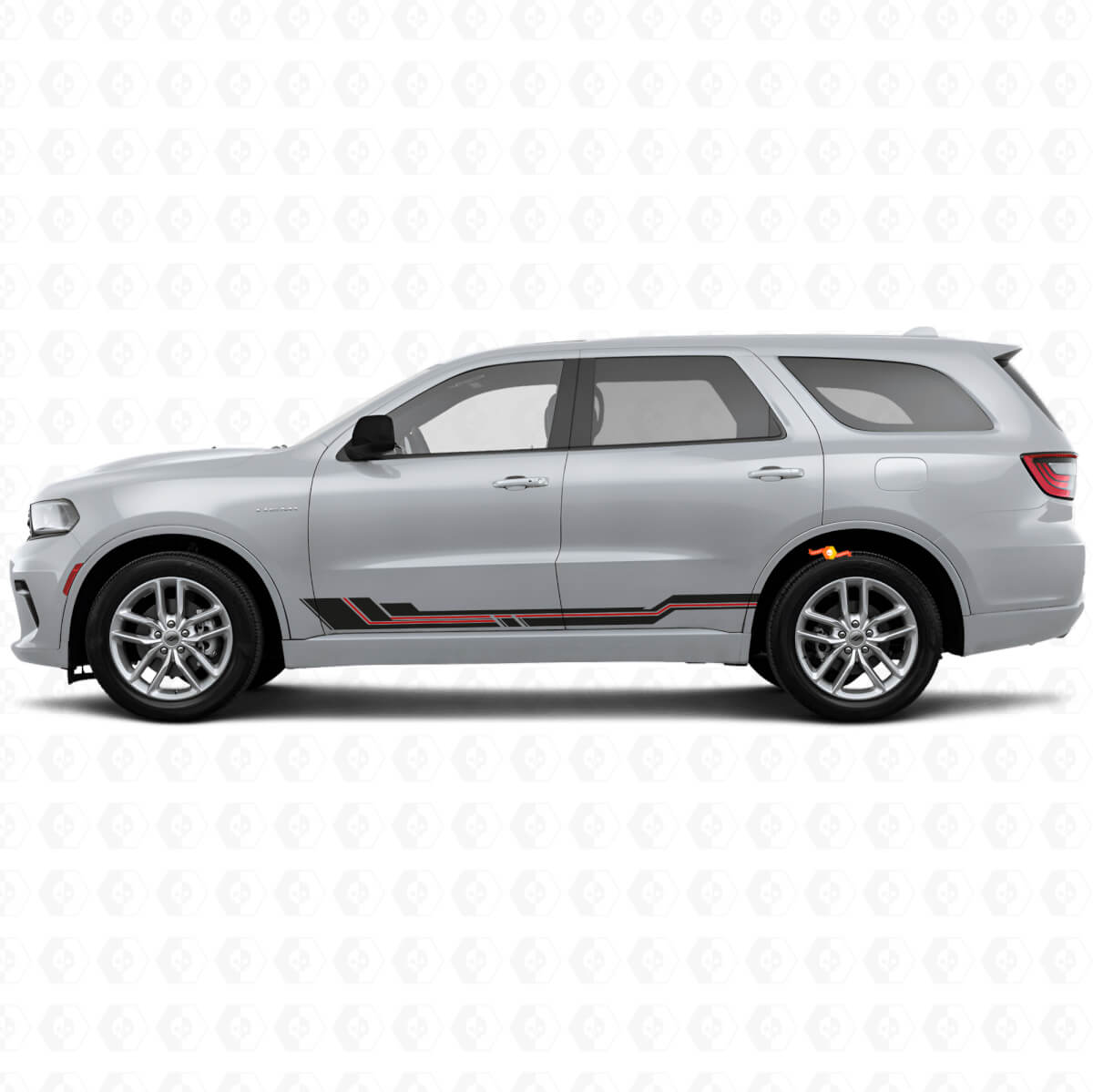 Autocollant en vinyle de bas de caisse à bandes courbées pour Dodge Durango 2011+