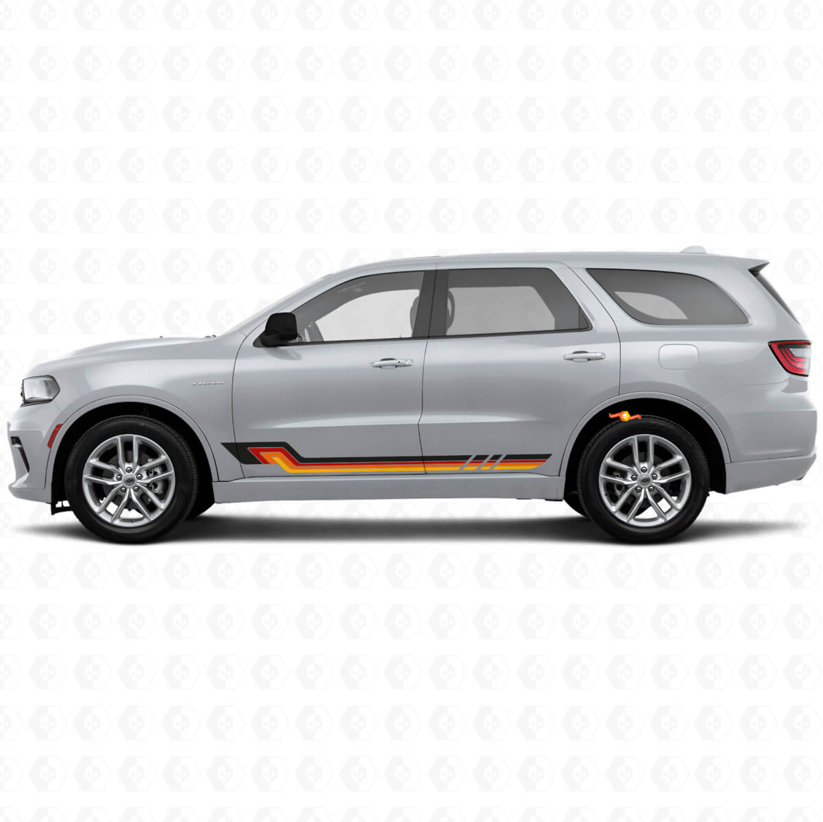 Autocollant vinyle bandes latérales style vintage pour Dodge Durango 2011+