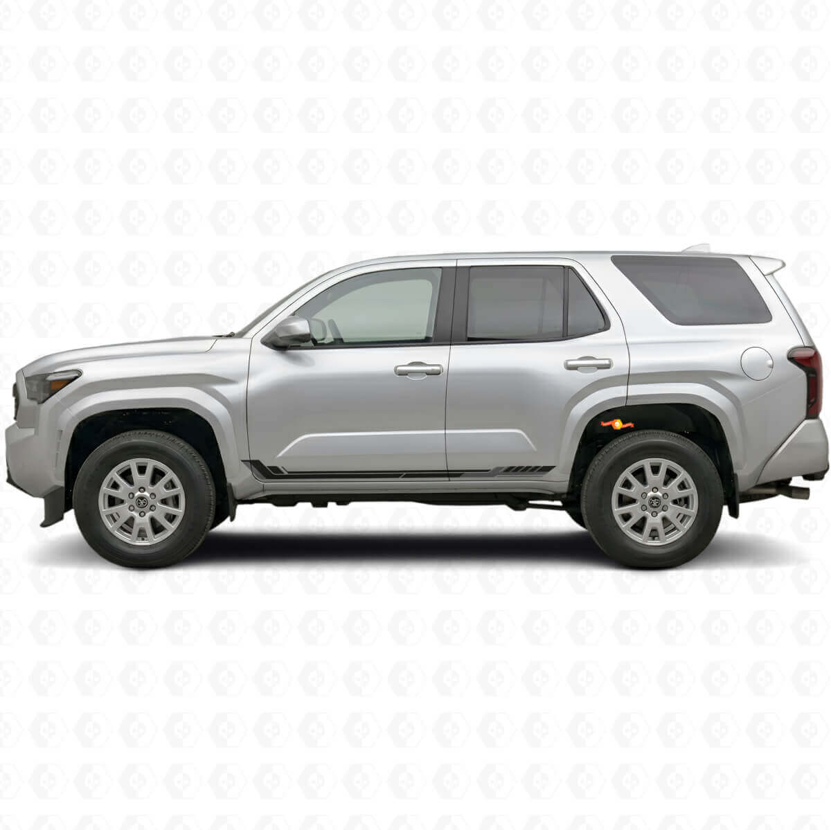 Autocollant en vinyle avec bandes latérales style course pour Toyota 4Runner 2024+