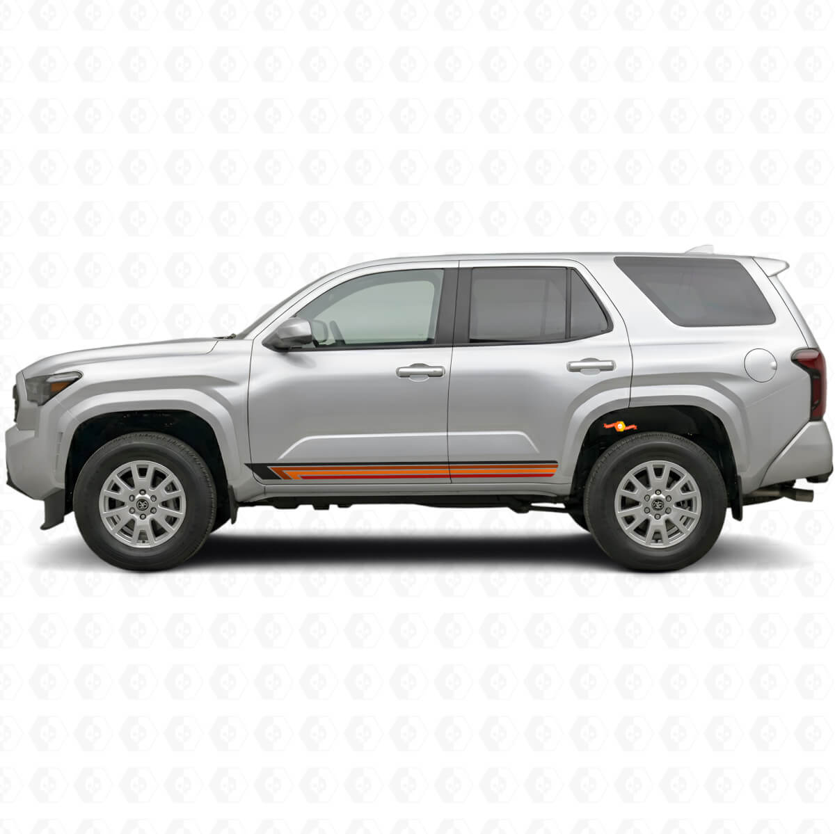 Autocollant vinyle latéral à bandes droites vintage pour Toyota 4Runner 2024+
