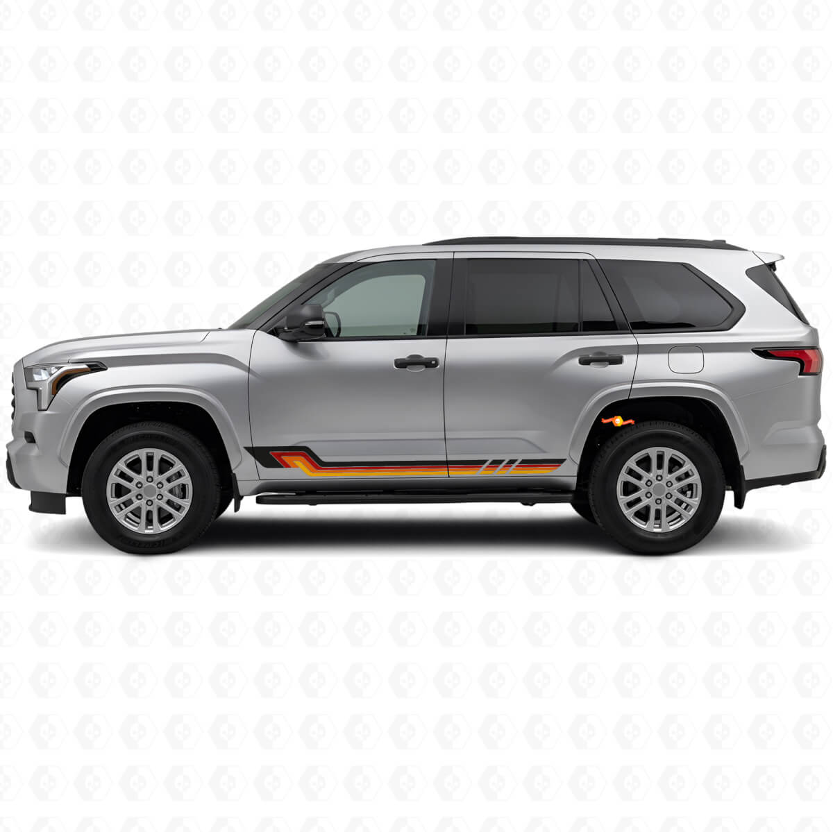 Autocollant en vinyle à bandes latérales style vintage pour Toyota Sequoia 2022+