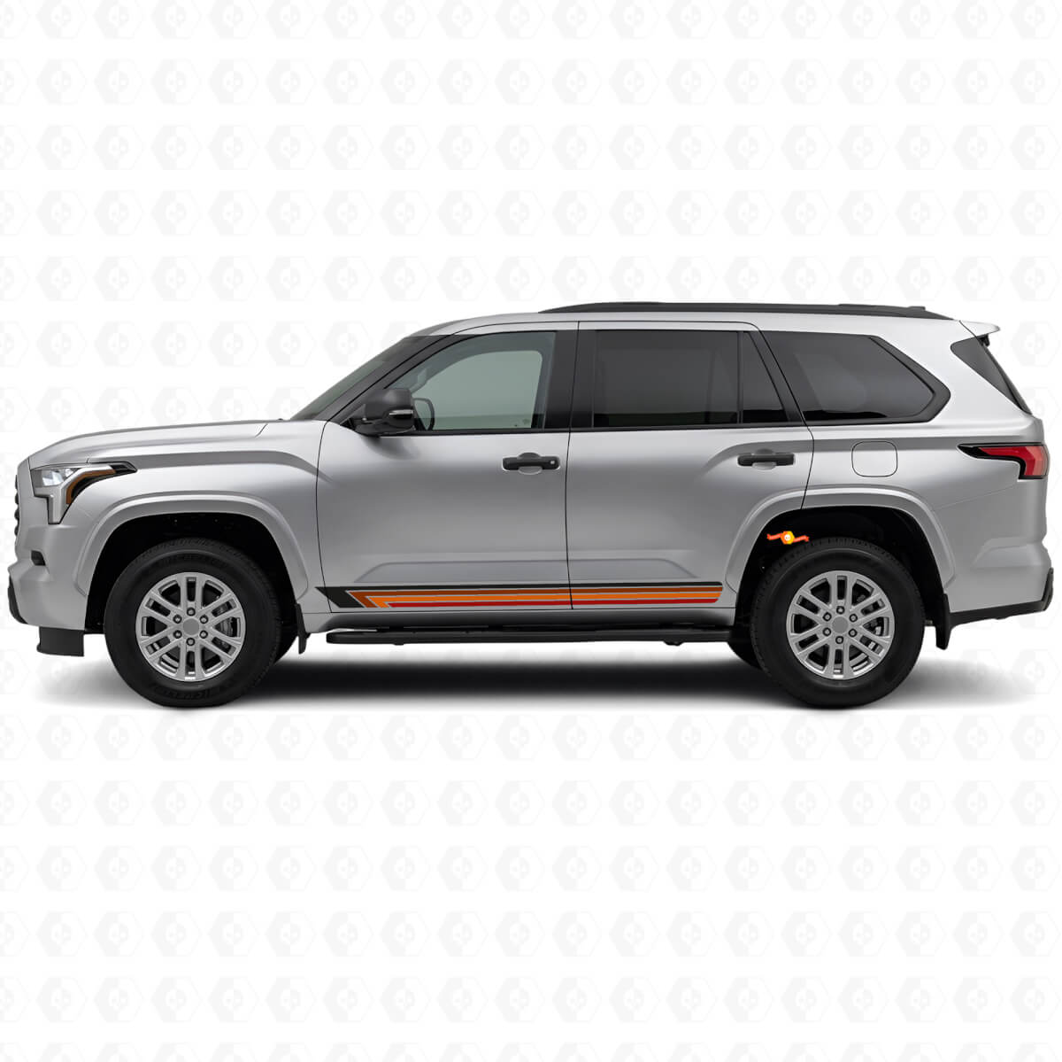 Autocollant latéral en vinyle à rayures droites vintage pour Toyota Sequoia 2022+