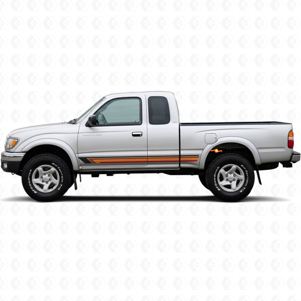 Autocollant Vinyle Latéral à Bandes Droites Vintage pour Toyota Tacoma 1995-2004