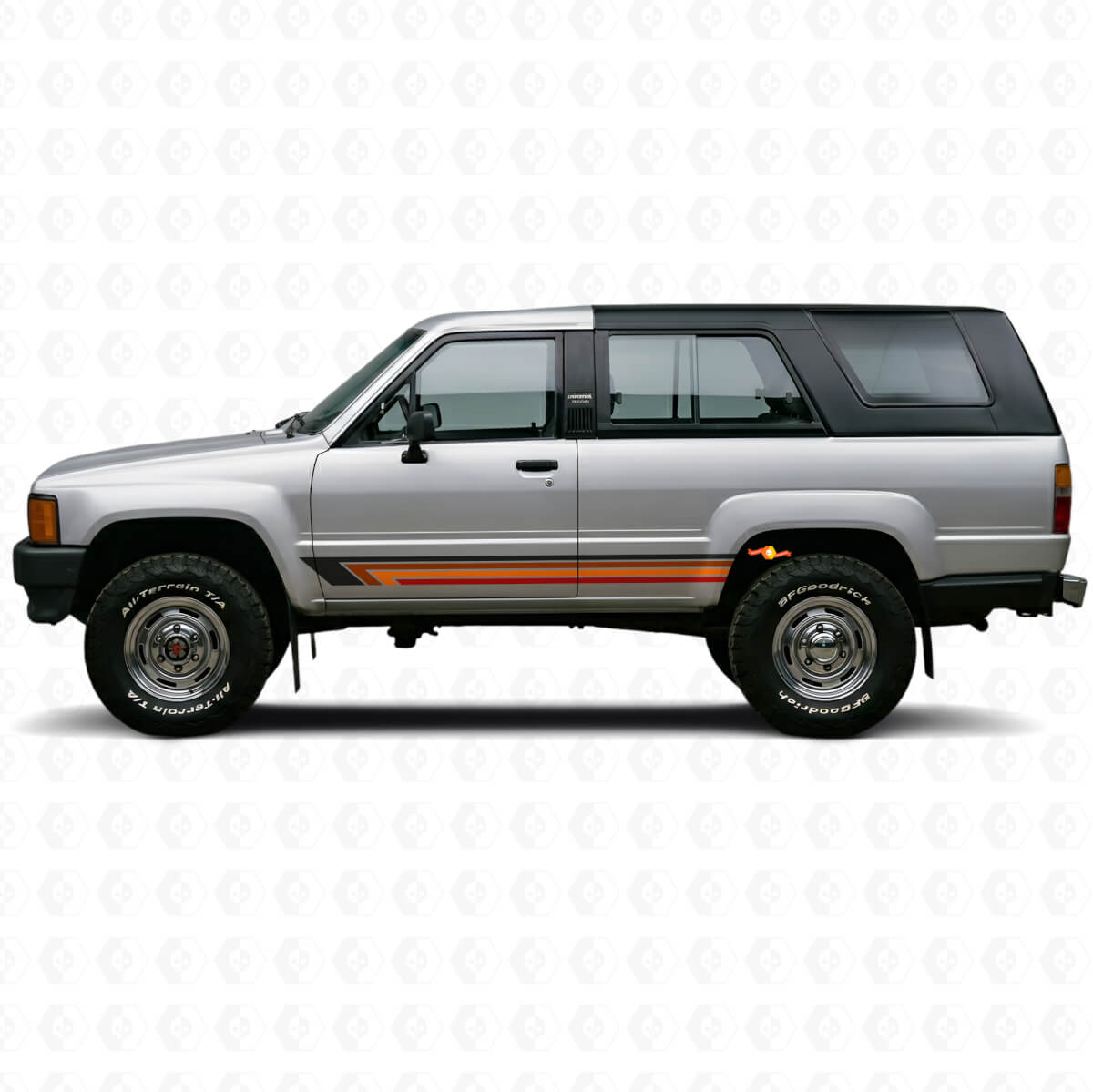 Autocollant vinyle latéral bandes droites vintage pour Toyota 4Runner 1984-1989