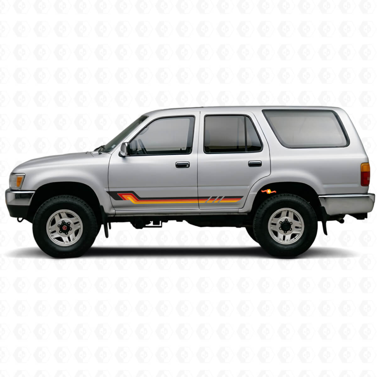Autocollant en vinyle à bandes latérales style vintage pour Toyota 4Runner 1989-1995