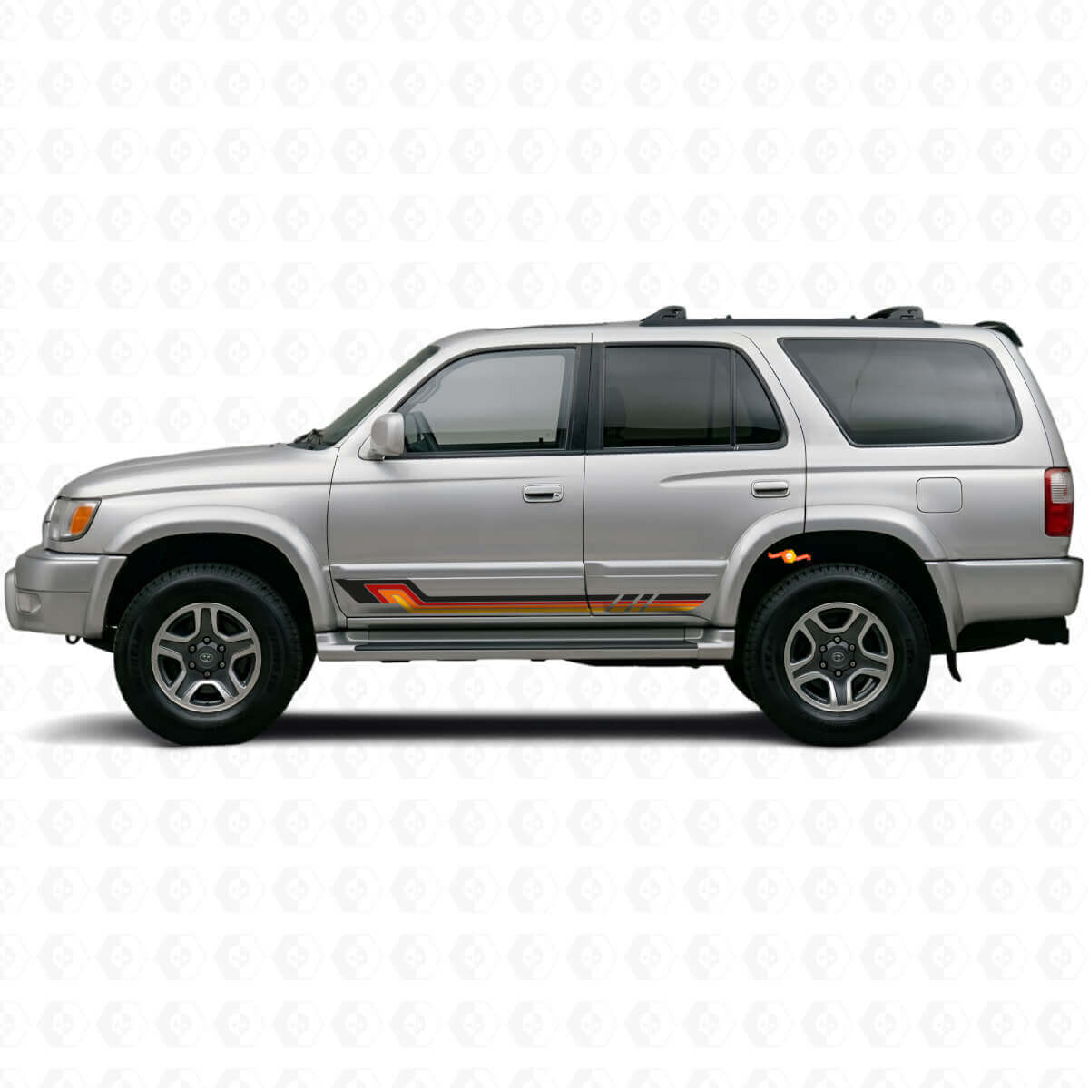 Autocollant en vinyle à rayures latérales style vintage pour Toyota 4Runner 1995-2002
