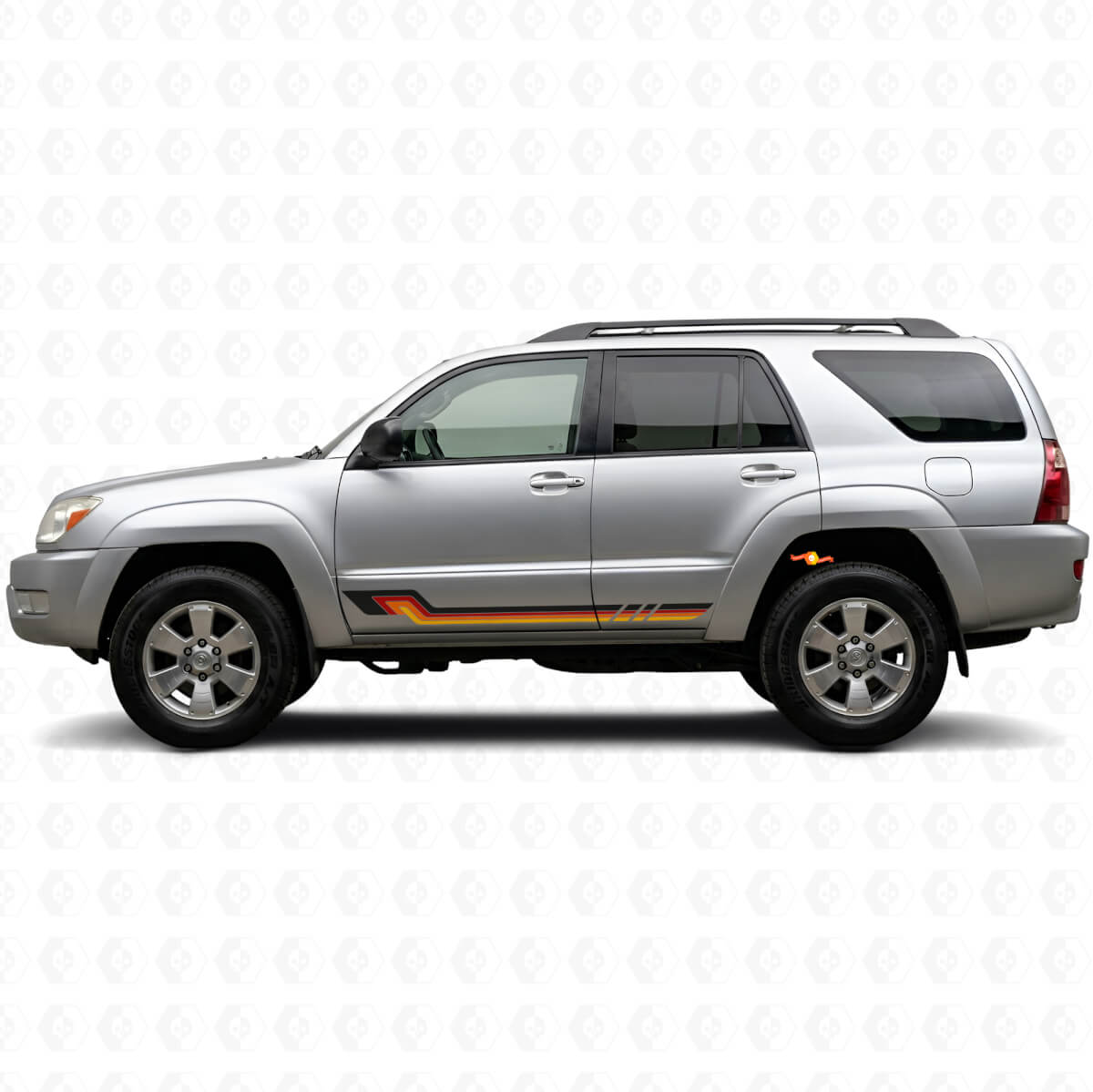 Autocollant en vinyle rayures latérales style vintage pour Toyota 4Runner 2002-2009