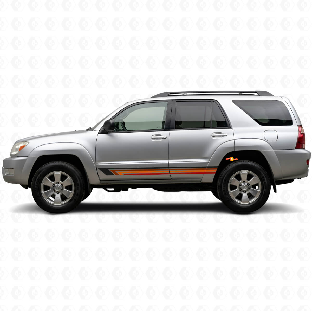 Autocollant vinyle latéral à rayures droites vintage pour Toyota 4Runner 2002-2009