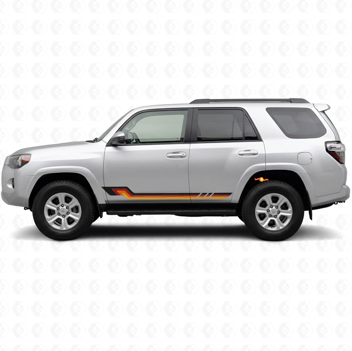 Autocollant vinyle à rayures latérales style vintage pour Toyota 4Runner 2009-2024